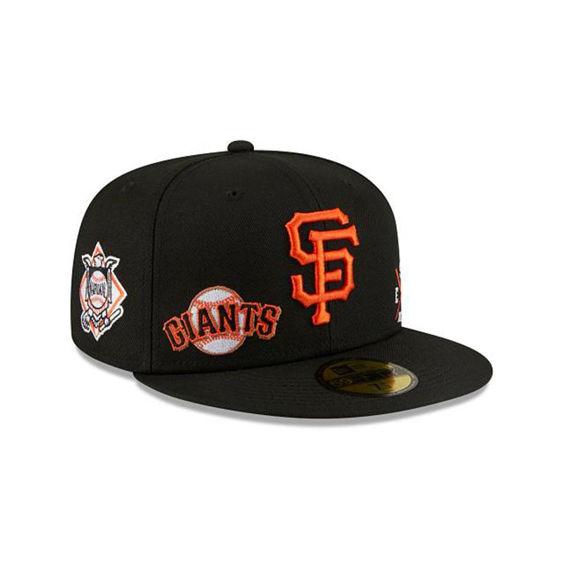 MLB San Francisco Giants Multi 59Fifty Fitted (BYC8683) - Black New Era Caps